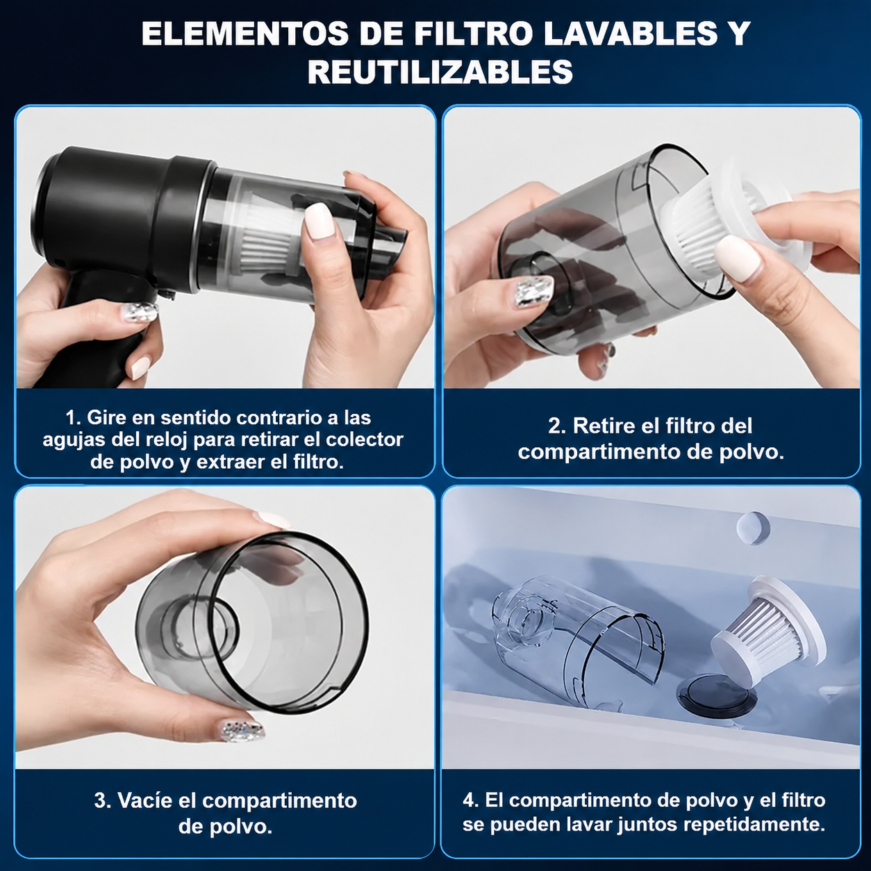 Aspiradora Portatil Recargable